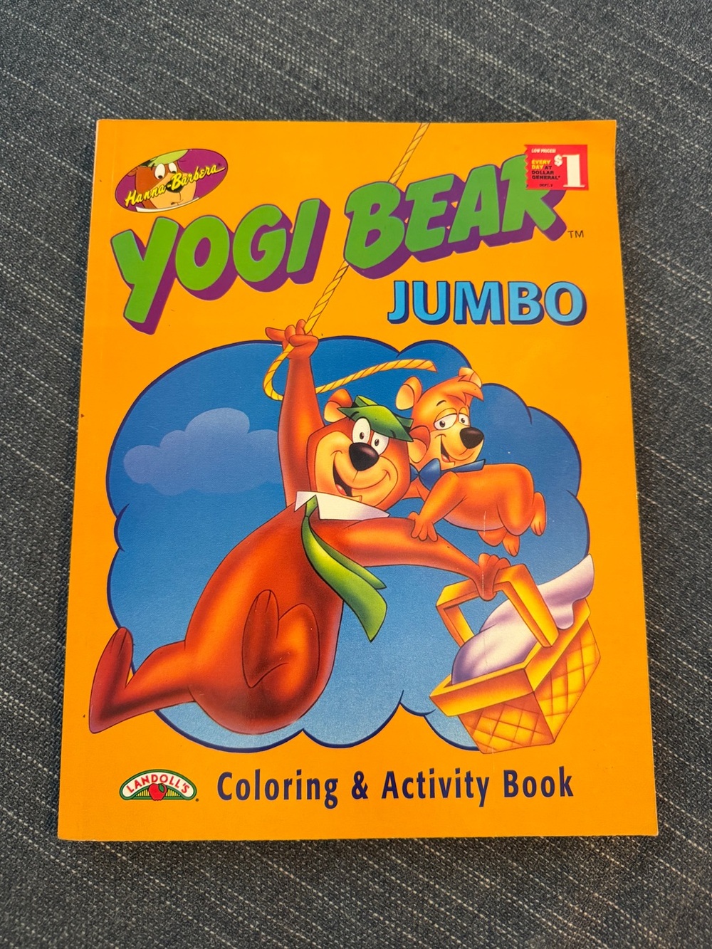 Vintage Yogi Bear Jumbo Coloring Activity Book Hanna Barbera Landoll’s